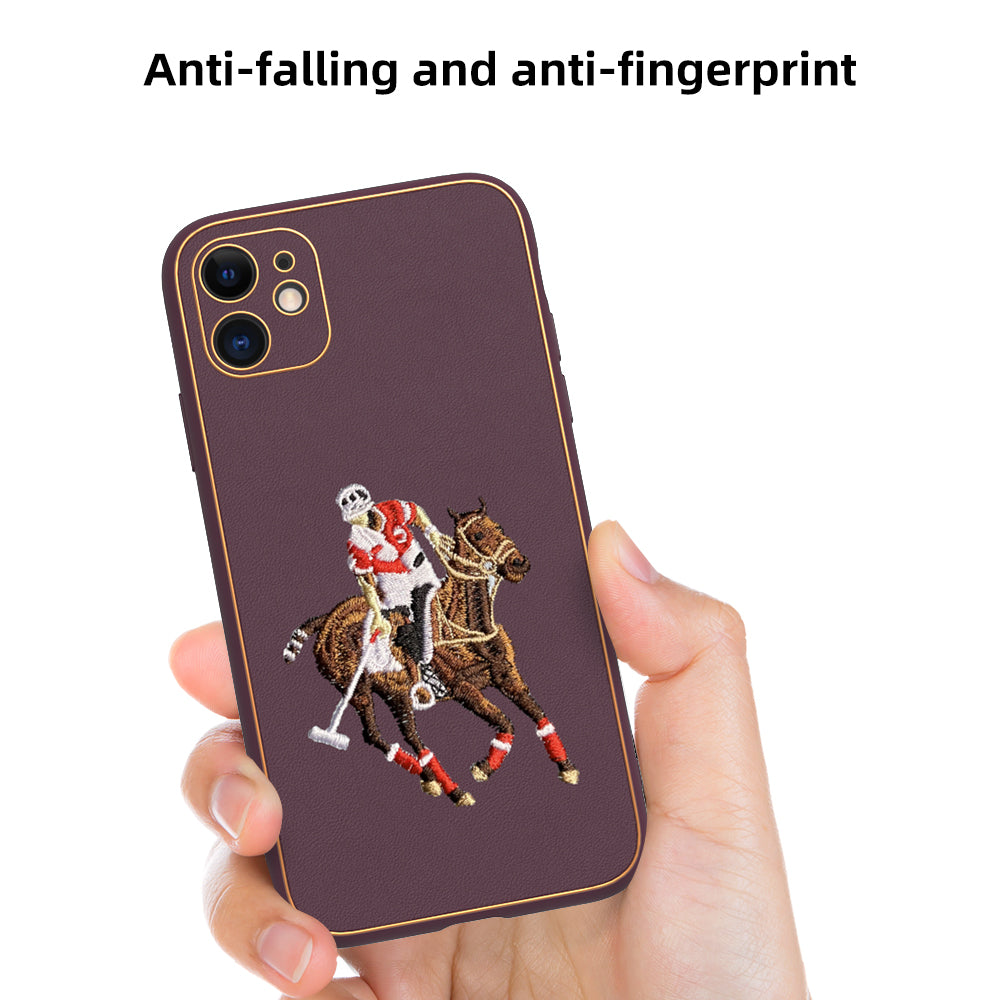 Apple iPhone 11 Premium Embroidery Leather case - Pattern 1