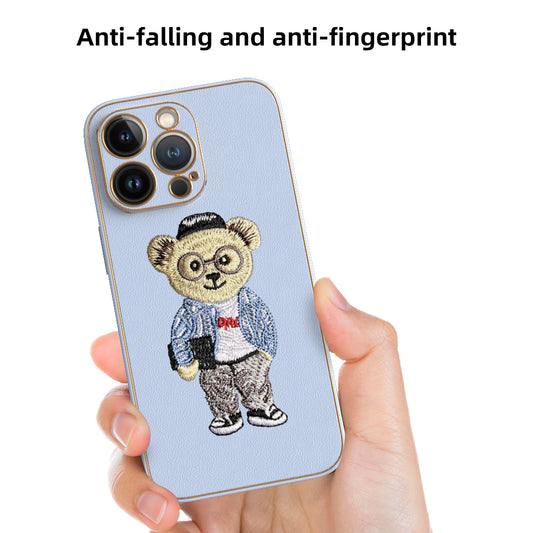 Apple iPhone 13 Pro Premium Embroidery Leather case - Pattern 4