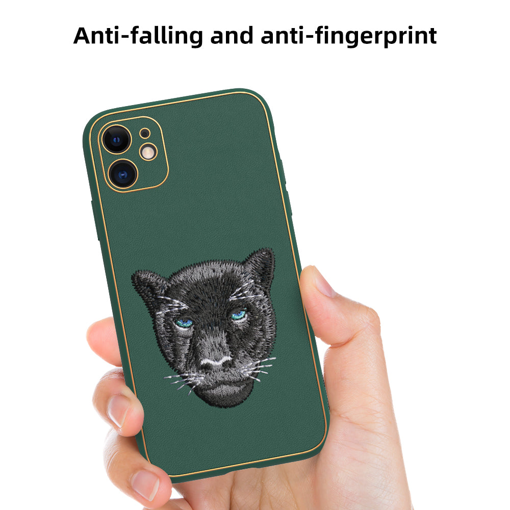 Apple iPhone 11 Premium Embroidery Leather case - Pattern 7