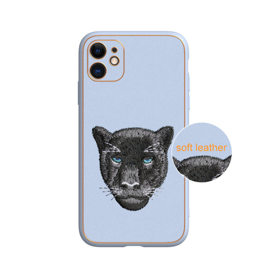 Apple iPhone 11 Premium Embroidery Leather case - Pattern 9