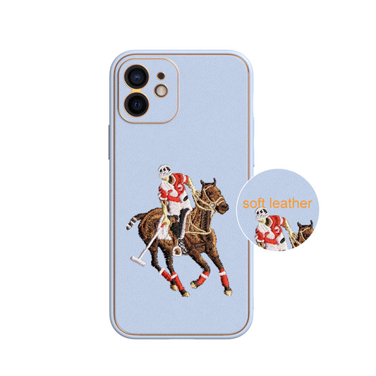 Apple iPhone 12 Premium Embroidery Leather case - Pattern 11