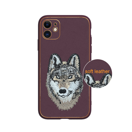 Apple iPhone 11 Premium Embroidery Leather case - Pattern 4
