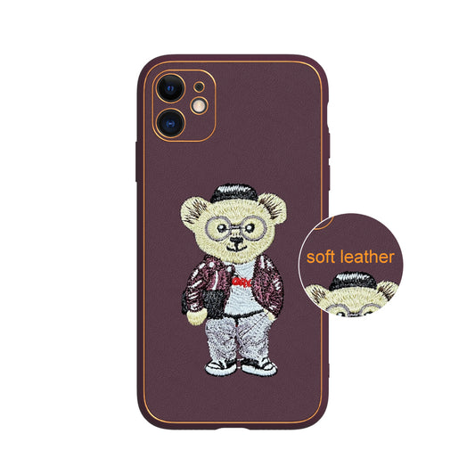 Apple iPhone 11 Premium Embroidery Leather case - Pattern 3