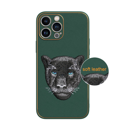 Apple iPhone 13 Pro Max Premium Embroidery Leather case - Pattern 9