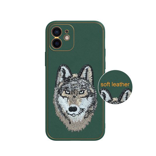 Apple iPhone 12 Premium Embroidery Leather case - Pattern 8