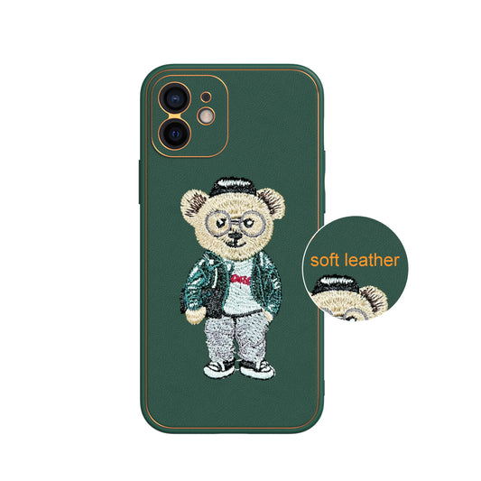 Apple iPhone 12 Premium Embroidery Leather case - Pattern 7