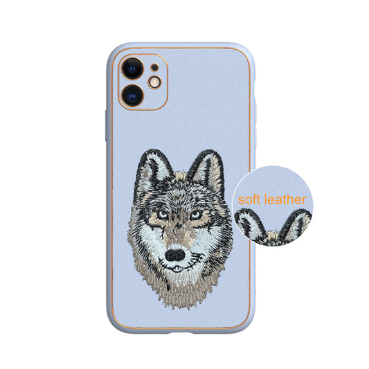 Apple iPhone 11 Premium Embroidery Leather case - Pattern 12