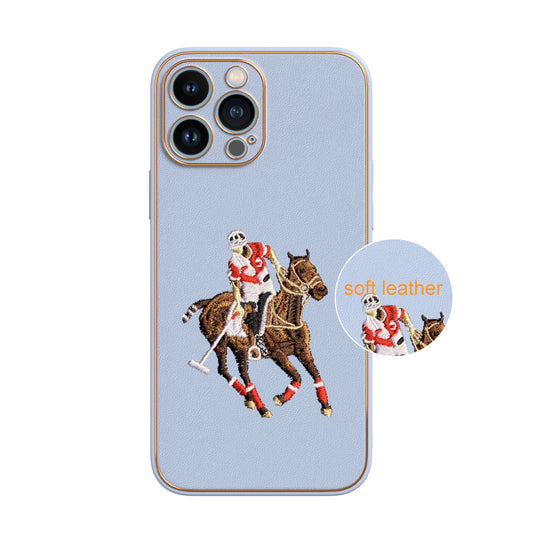 Apple iPhone 13 Pro Max Premium Embroidery Leather case - Pattern 3