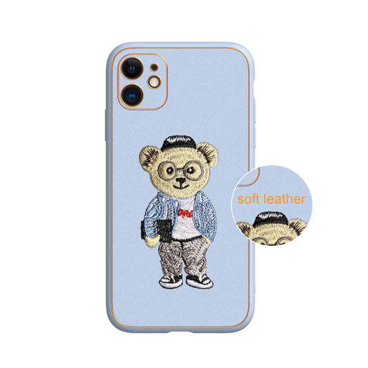 Apple iPhone 11 Premium Embroidery Leather case - Pattern 11