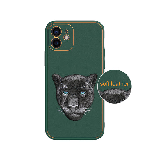 Apple iPhone 12 Premium Embroidery Leather case - Pattern 5