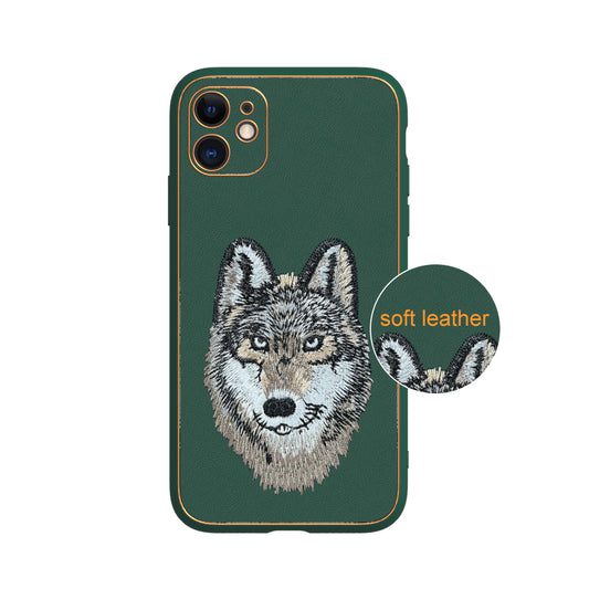 Apple iPhone 11 Premium Embroidery Leather case - Pattern 8