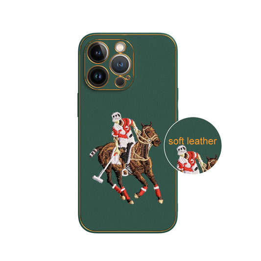 Apple iPhone 13 Pro Premium Embroidery Leather case - Pattern 7