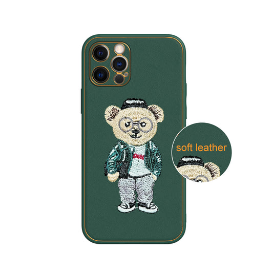 Apple iPhone 12 Pro Premium Embroidery Leather case - Pattern 7