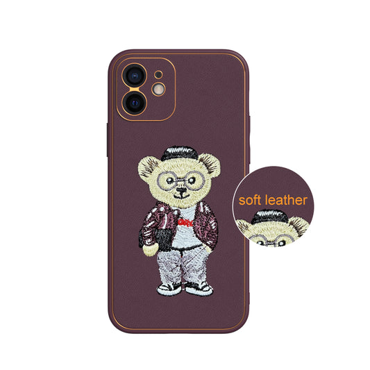 Apple iPhone 12 Premium Embroidery Leather case - Pattern 1