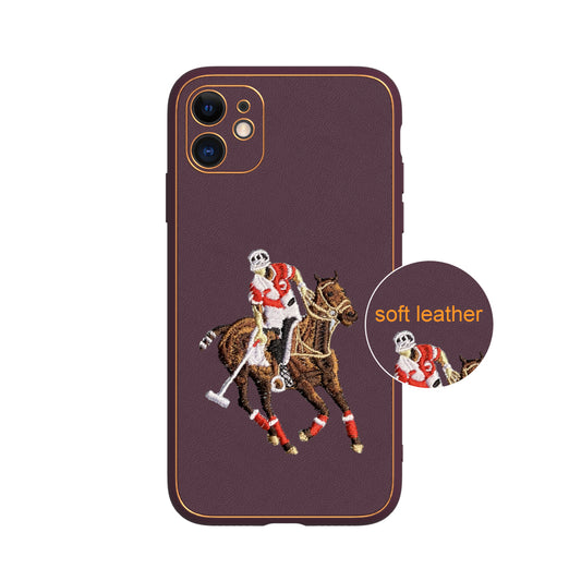 Apple iPhone 11 Premium Embroidery Leather case - Pattern 1