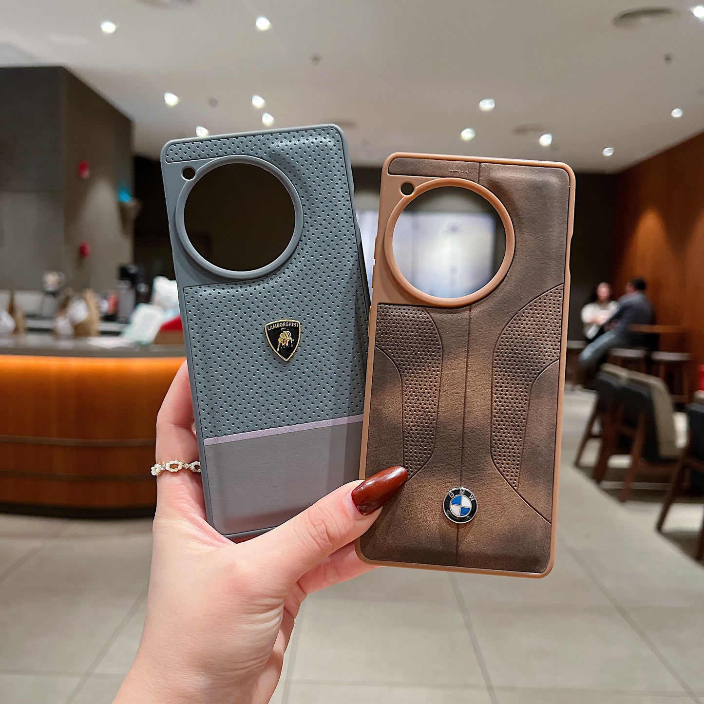 OnePlus 12r 5g Luxury Branded Leather Designer Case - Lamborghini