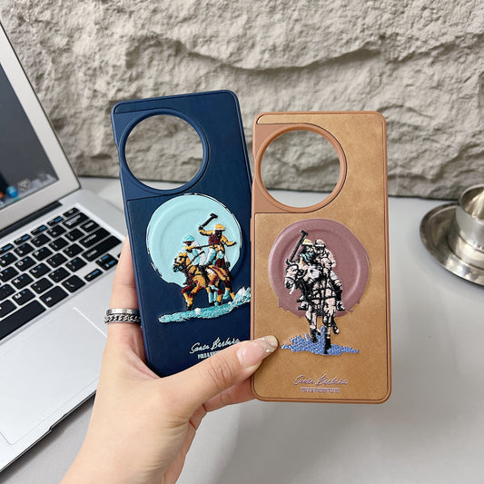 OnePlus 11r 5G Premium US POLO Assn. Embroidery Leather case with Magsafe - Jockey 4