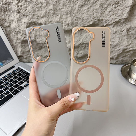 Vivo V40e/iQoo Z9s 5G Premium Magnetic Frosted Ultra Slim Back Case - Grey