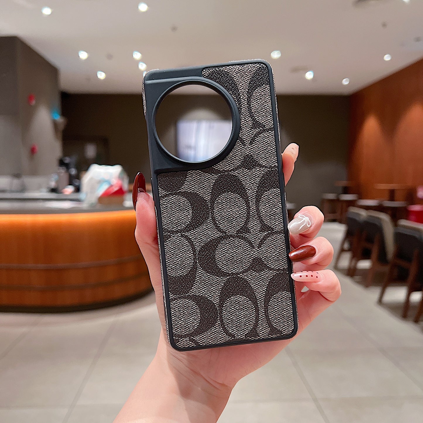 OnePlus 11r 5g Luxury Branded Leather Designer Case -Coach