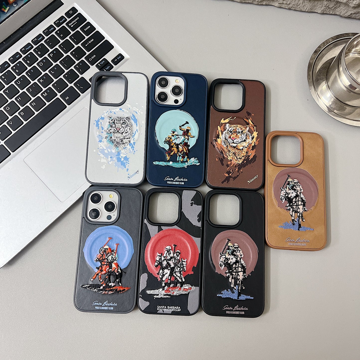 Apple iPhone Pro Series Premium US POLO Assn. Embroidery Leather case with Magsafe - Jockey 2