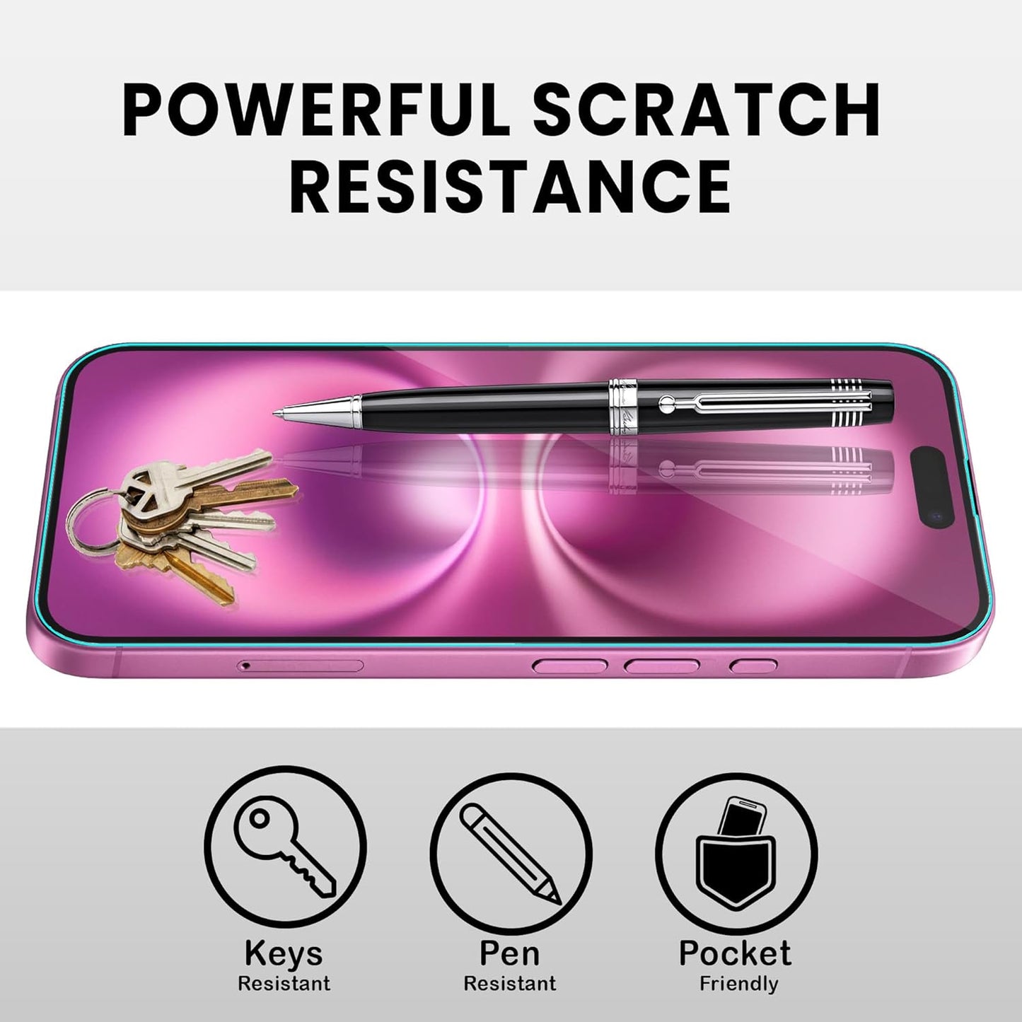 (Pack Of 3) Apple iPhone 17 Pro Max Border-Less Dust Proof Gorilla Crystal Clear Tempered Glass