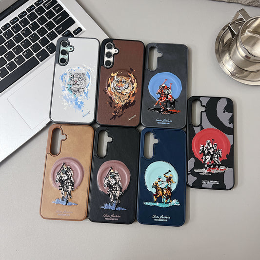 Samsung S23 FE 5G Premium US POLO Assn. Embroidery Leather case with Magsafe - Jockey 4