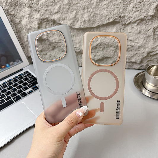 Redmi Note 14 Pro 5G Premium Magnetic Frosted Ultra Slim Back Case - Grey