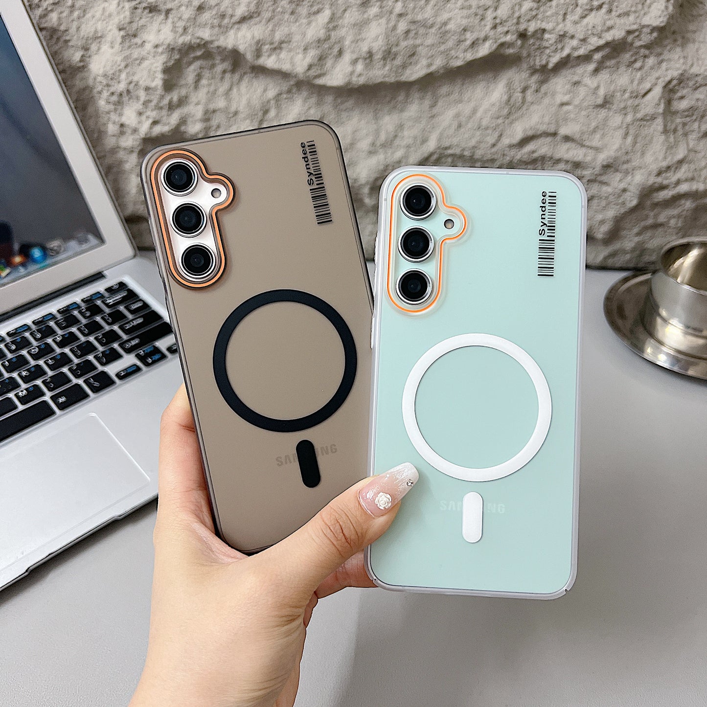 Samsung A55 5G Premium Magnetic Frosted Ultra Slim Back Case - White
