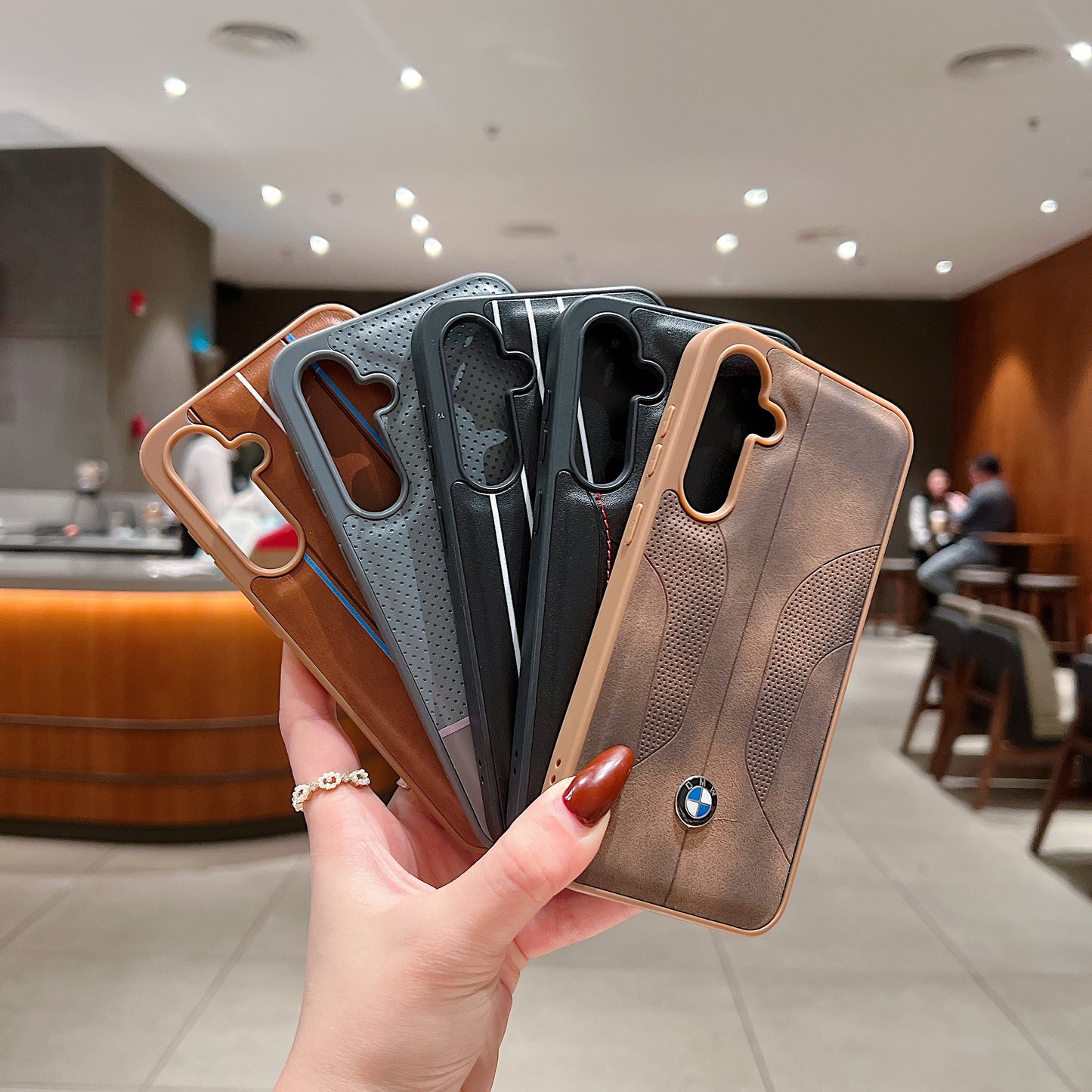 Samsung S23 FE 5g Luxury Branded Car Logo Leather Designer Case - BMW 2