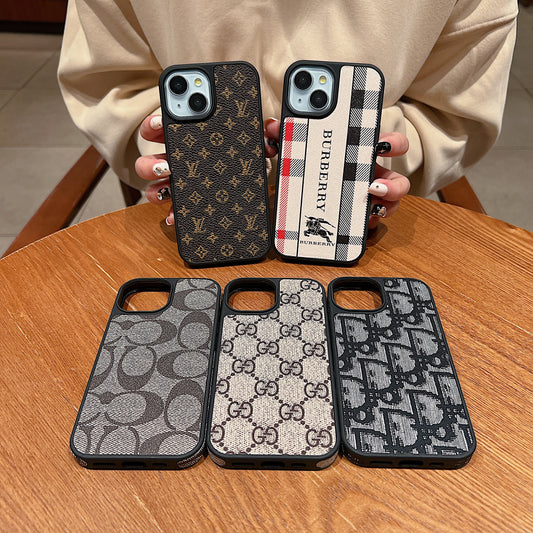 Apple iPhone Luxury Branded Leather Designer Case - DIOR
