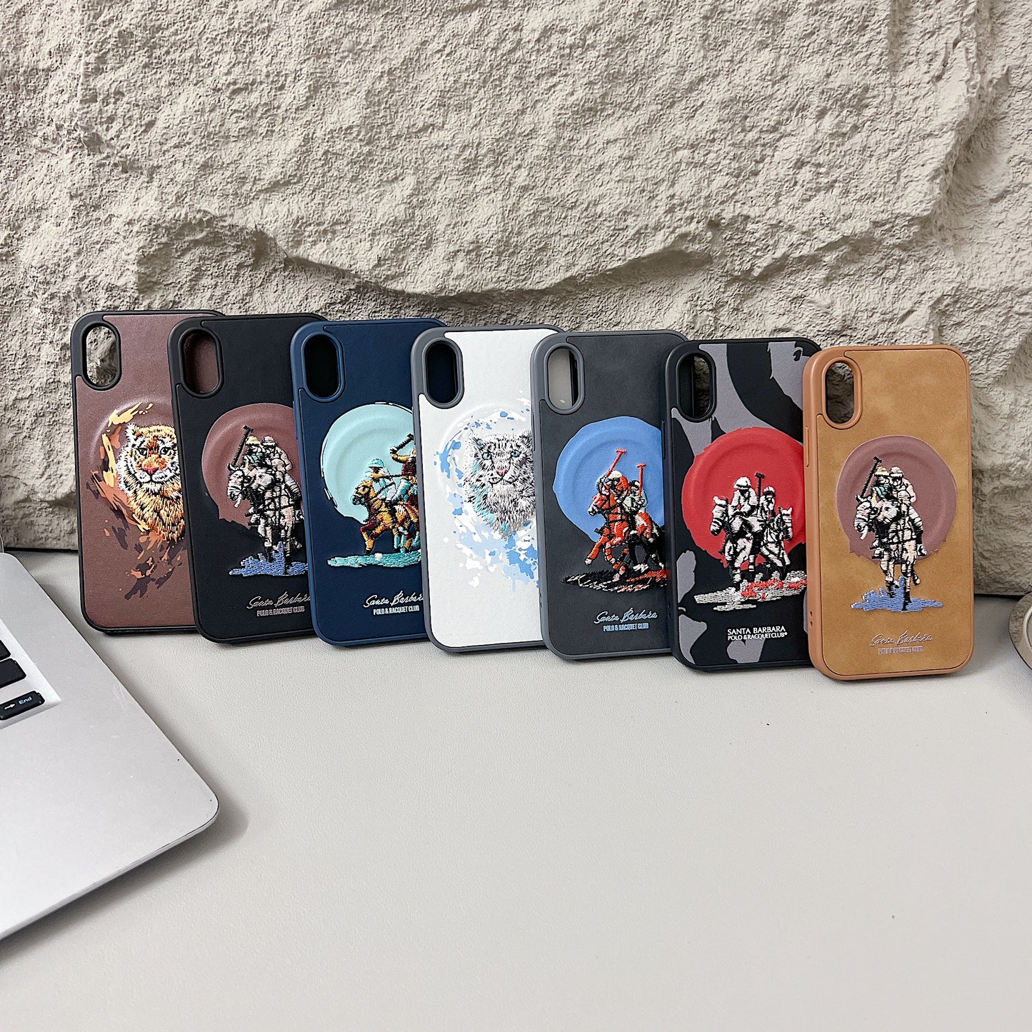 Apple iPhone X/Xs Premium US POLO Assn. Embroidery Leather case with Magsafe - Jockey 4