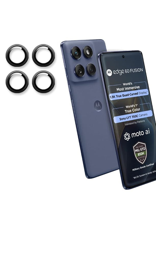 Motorola Moto EDGE 60 Fusion 5G Camera Lens Protector with Aluminum Alloy Rings