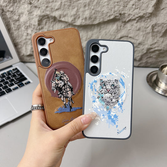 Samsung S23 5G Premium US POLO Assn. Embroidery Leather case with Magsafe - Tiger 2