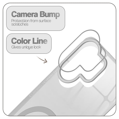 Vivo V60/T4 Pro 5g Crystal Clear Anti-Yellowing Wireless Charging Support Case - Crystal Grey