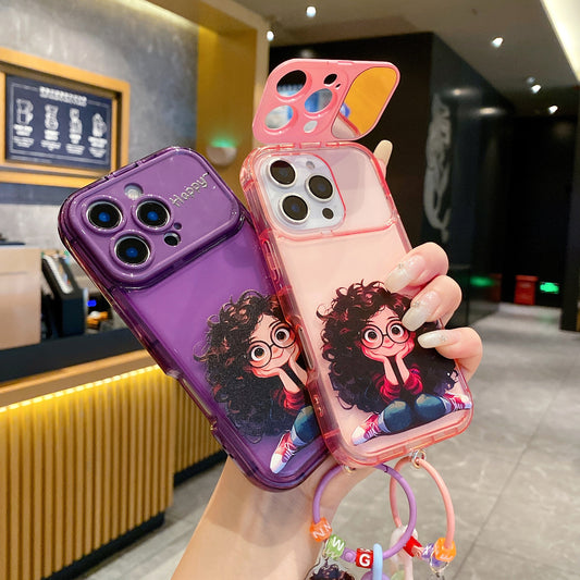 Apple iPhone Cute Girl with Charm Premium Girlish Back Cover Case - Girl 2