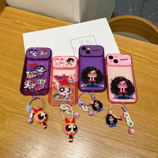 Apple iPhone Luxury Powerpuff Girlish with Charm Back Cover Case - Power Puff 2