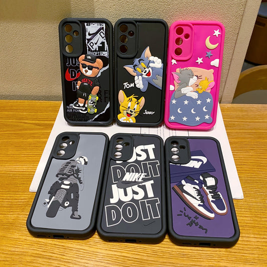 Samsung S24 5G Tom & Jerry Soft Silicone Cute 3D Cartoon Back Cover Case - Tom & Jerry