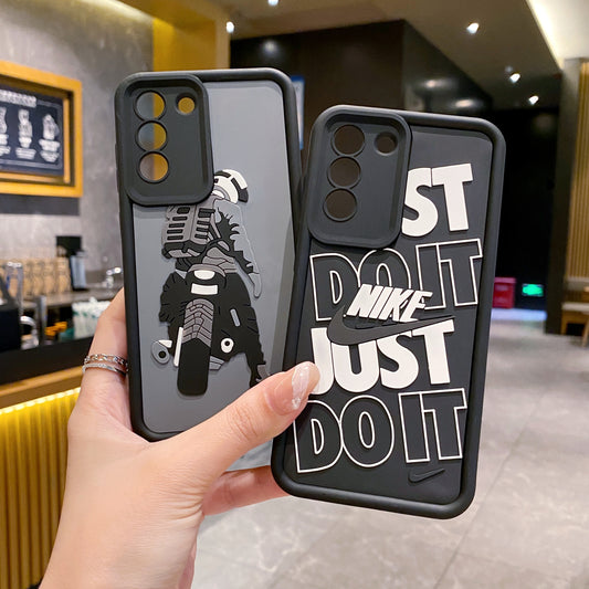 Samsung S21 FE 5G Moto Rider Soft Silicone Cute 3D Cartoon Back Cover Case - Moto Rider