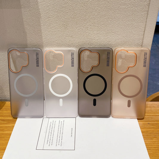 Vivo V60/V60e/T4 Pro 5G Premium Magnetic Frosted Ultra Slim Back Case - Desert Gold