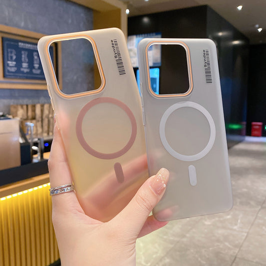 Realme 15 Pro 5G Premium Magnetic Frosted Ultra Slim Back Case - Desert Gold