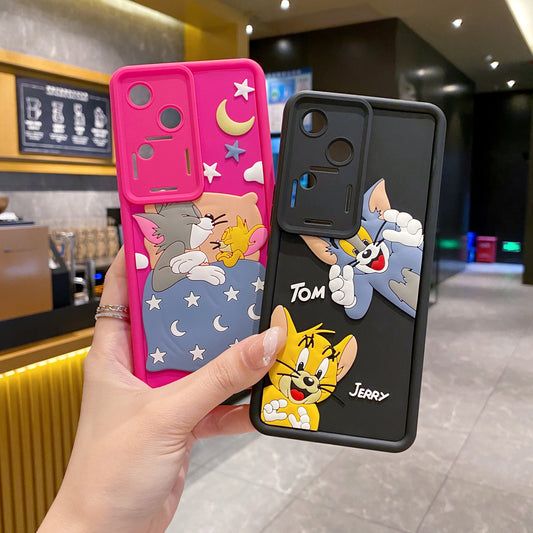 Vivo V30 5G Tom & Jerry Soft Silicone Cute 3D Cartoon Back Cover Case - Tom & Jerry