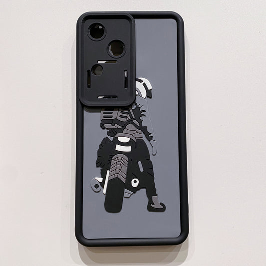 Vivo V30 5G Moto Rider Soft Silicone Cute 3D Cartoon Back Cover Case - Moto Rider