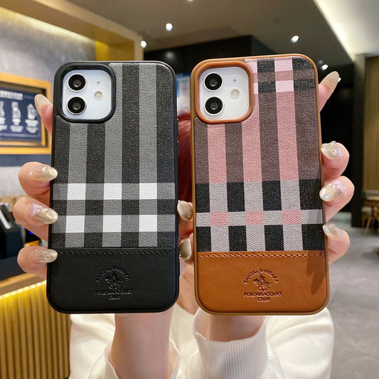 Apple iPhone 11 Branded Premium Polo Leather Back Case - Black