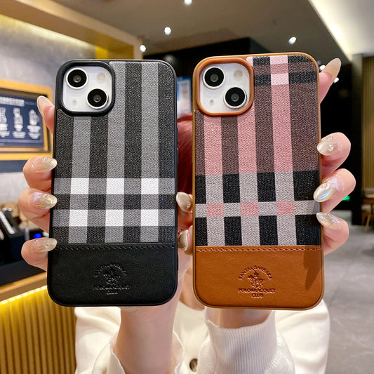 Apple iPhone Branded Premium Polo Leather Back Case - Brown