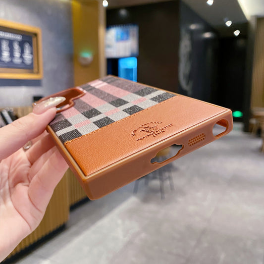 Samsung Ultra Series Branded Premium Polo Leather Back Case - Brown