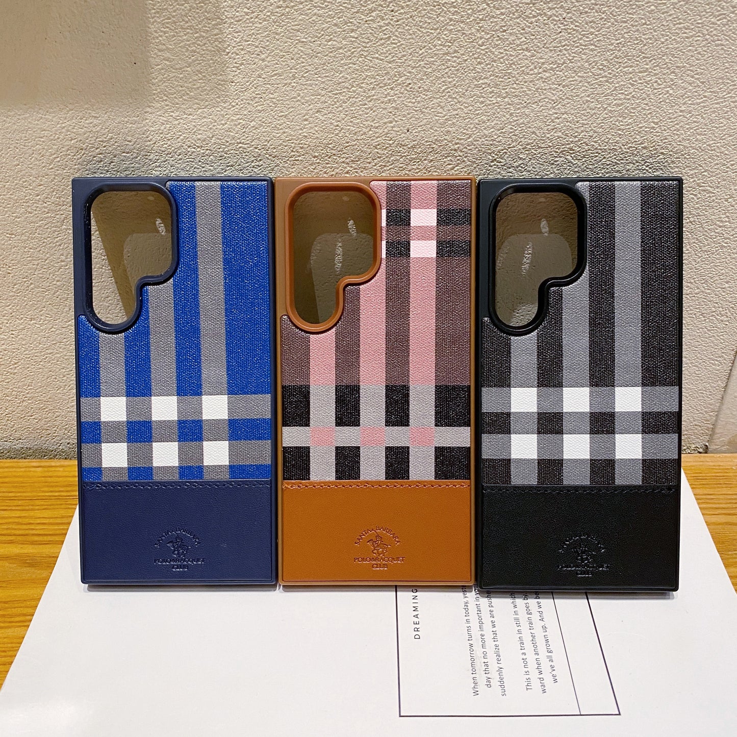 Samsung Ultra Series Branded Premium Polo Leather Back Case - Black