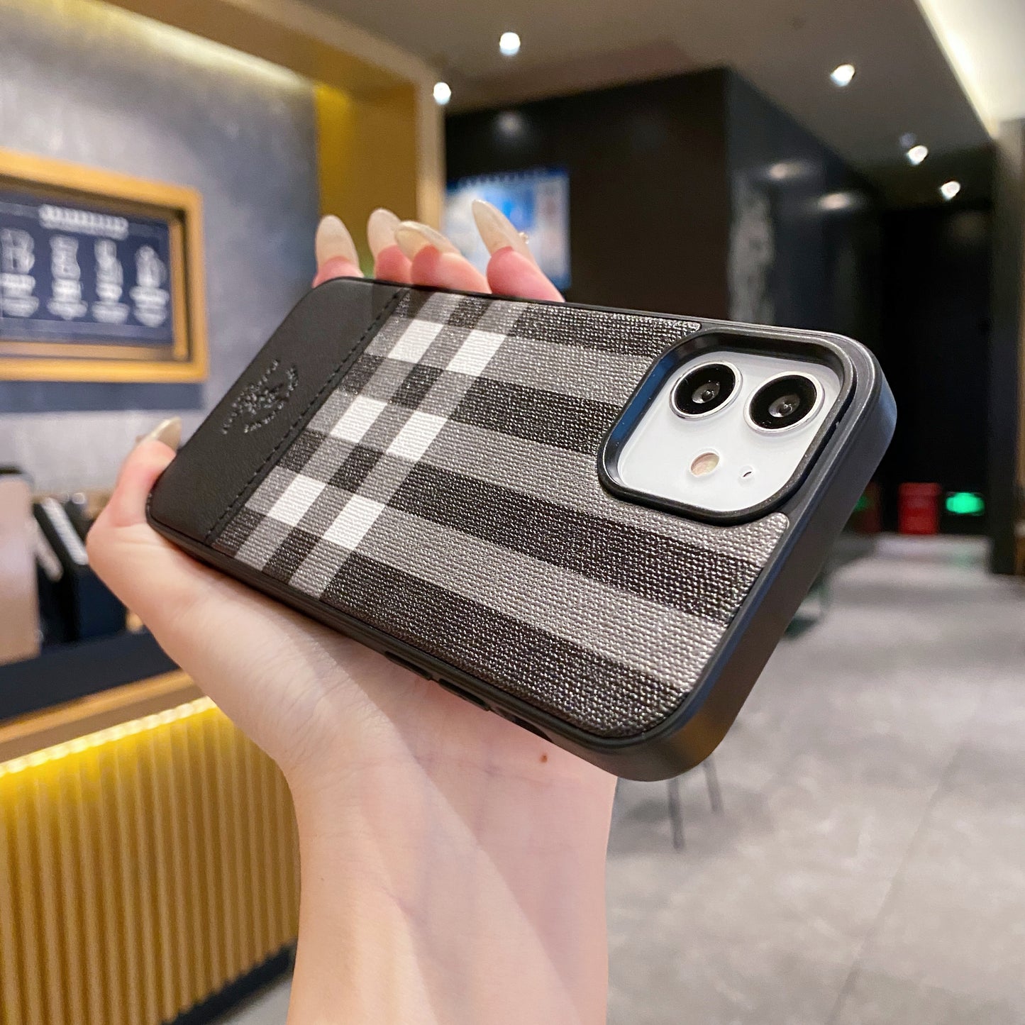 Apple iPhone 11 Branded Premium Polo Leather Back Case - Black