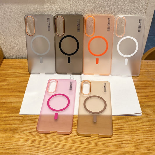 Samsung Galaxy S25 Edge 5G Premium Magnetic Frosted Ultra Slim Back Case - Frosted grey