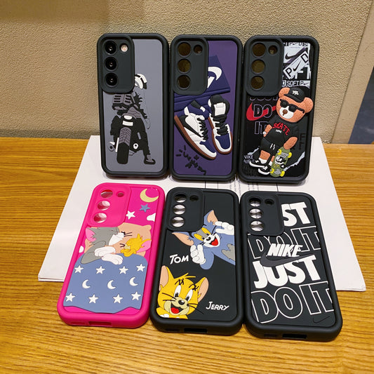 Samsung S21 FE 5G Bear Soft Silicone Cute 3D Cartoon Back Cover Case - Bear