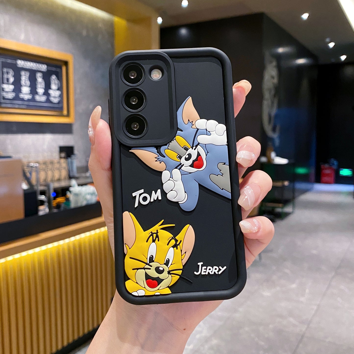 Samsung S23 5G Tom & Jerry Soft Silicone Cute 3D Cartoon Back Cover Case - Tom & Jerry